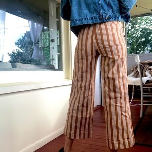 Madewell High Rise Stripe Wide Leg Pant